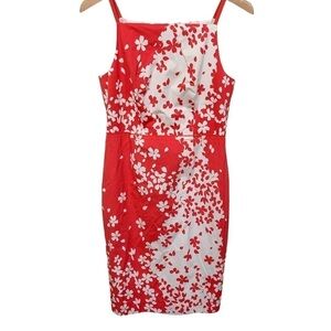 Magaschoni Collection Coral Combo Sheath Dress